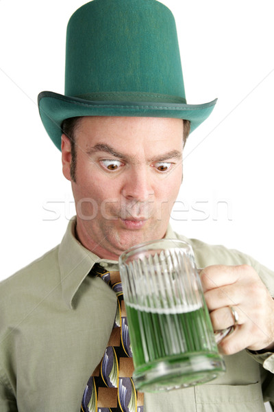 Jour soif homme jour de St Patrick regarder verre [[stock_photo]] © lisafx