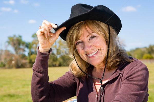 Cowgirl on the Farm Stock photo © lisafx