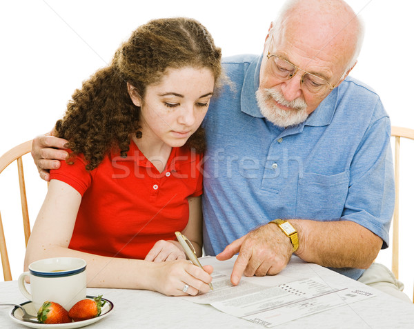 Filling Out Forms Together Stock photo © lisafx