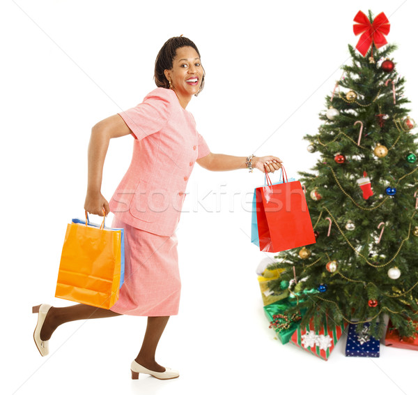 Christmas Shopping - Running for Sales Stock photo © lisafx