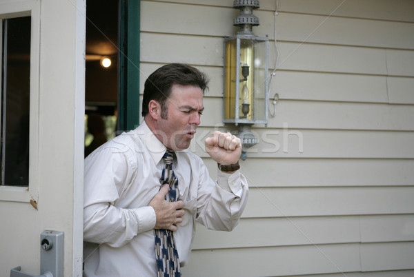 Coughing in Doorway Stock photo © lisafx