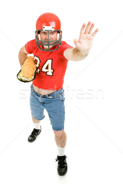 Football Player with Sub Sandwich Stock photo © lisafx
