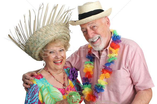 ユーモア 休日 魅力的な 高齢者 カップル 熱帯 ストックフォト © lisafx