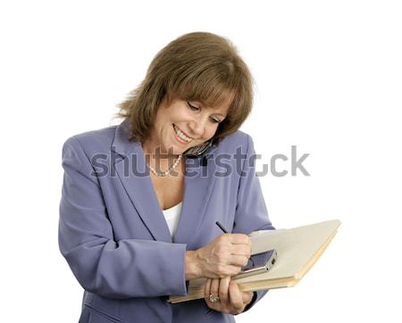 Confident Businesswoman Multitasks Stock photo © lisafx