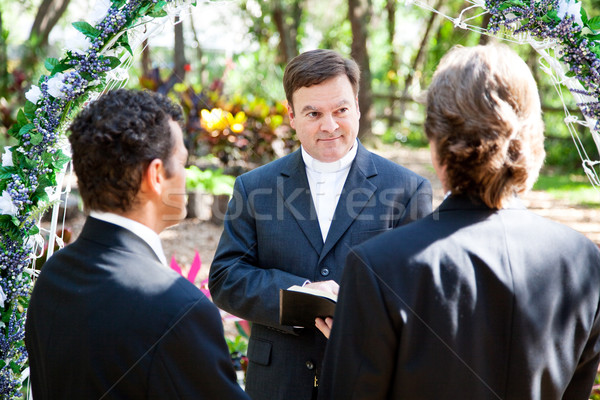 Ceremonia minister małżeństwa dwa Zdjęcia stock © lisafx