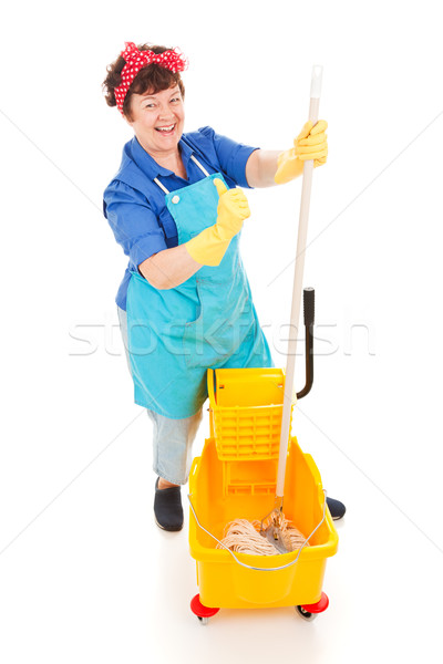 Confident Cleaning Lady Stock photo © lisafx
