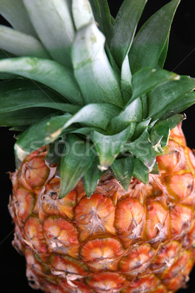 Pineapple Closeup on Black Stock photo © lisafx