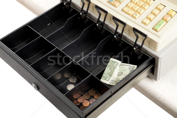 Récession vide caisse enregistreuse symbolique économique technologie Photo stock © lisafx