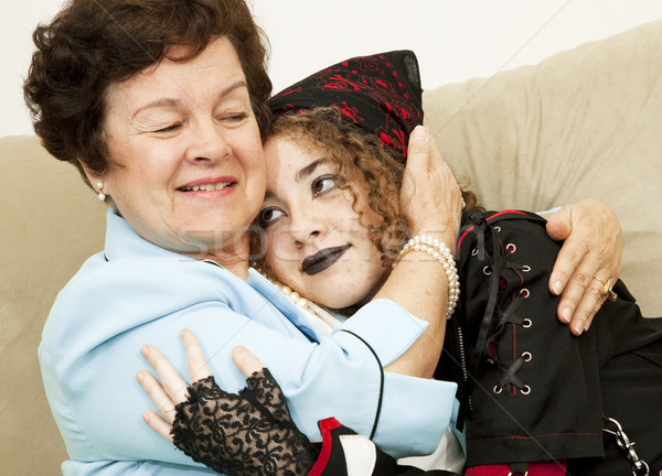 Amore madre goth figlia famiglia Foto d'archivio © lisafx