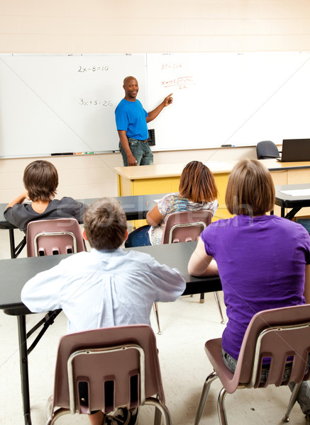 Stock photo: African-American Teacher and Class