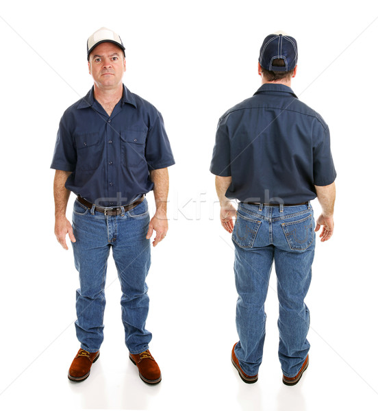 Blue Collar Man Two Views Stock photo © lisafx