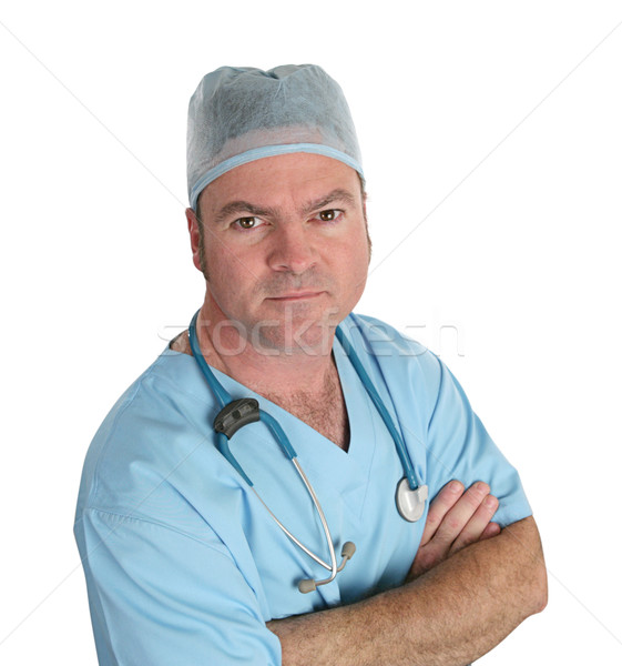 Concerned Doctor in Scrubs Stock photo © lisafx