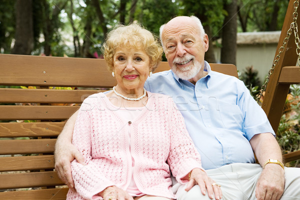 Heureux Swing séduisant couple de personnes âgées détente [[stock_photo]] © lisafx