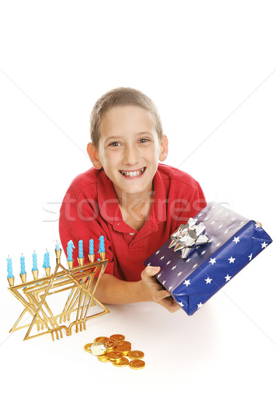 Little Boy Celebrates Hanukkah Stock photo © lisafx