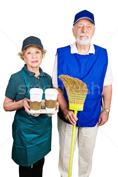 Bér munkások idős pár dolgozik állások elveszett Stock fotó © lisafx