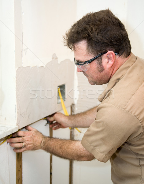 Electrician Installing Wiring Stock photo © lisafx