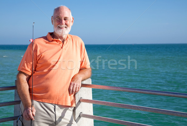 Stock photo: Experienced Angler