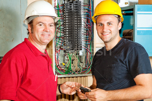Friendly Electricians at Work Stock photo © lisafx