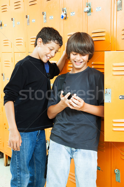 Teen Boys with Video Game Stock photo © lisafx