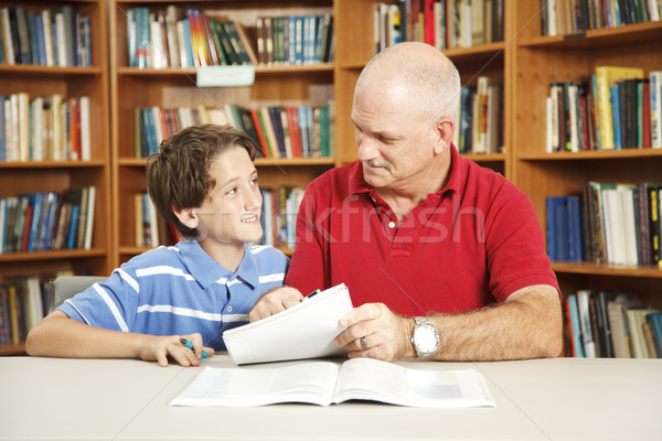 Foto d'archivio: Papà · padre · maschio · insegnante · giovani · studente