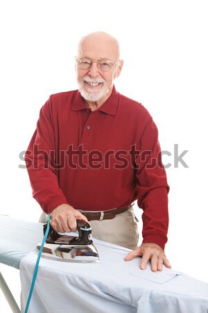 Senior Man Takes His Blood Pressure Stock photo © lisafx