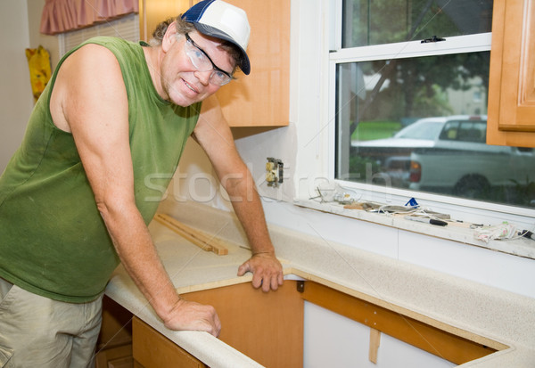 Foto stock: Cozinha · contrariar · topo · edifício