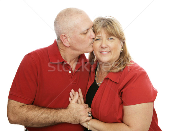 Foto stock: Amoroso · atraente · casal · amor · beijando