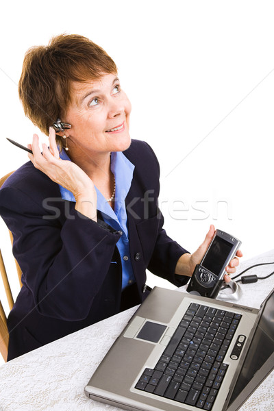 Businesswoman Works from Home Stock photo © lisafx