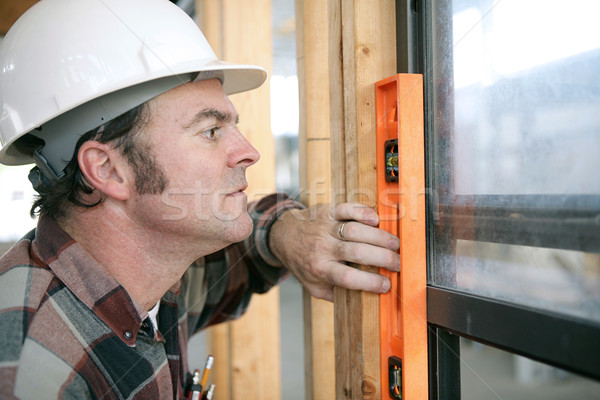 Carpenter Leveling Window Stock photo © lisafx