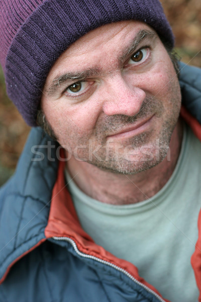 Homeless Man - Closeup Portrait Stock photo © lisafx