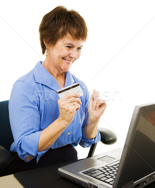 Mature Woman Internet Shopping Stock photo © lisafx