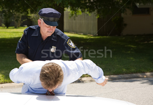 Stock foto: Polizist · Fahrer · betrunken · verhaften · Zimmer · Text