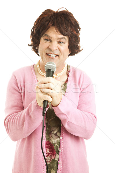 Sänger witzig Foto Mann weiblichen Stock foto © lisafx