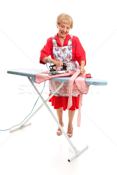 Senior Lady Ironing - Full Body Stock photo © lisafx