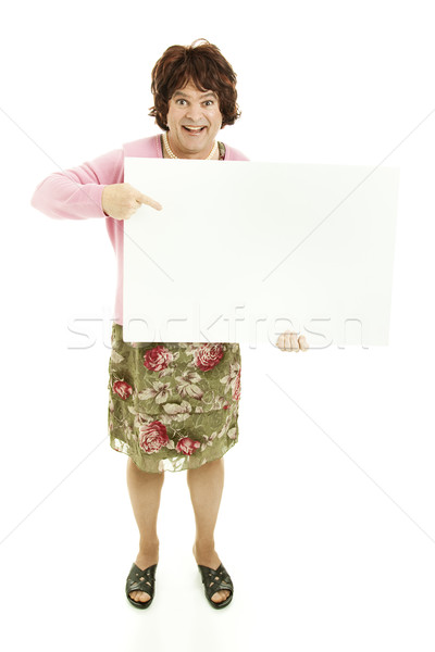 Cross Dresser with Message Stock photo © lisafx