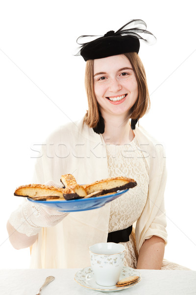 Teen at Tea Party with Cookies Stock photo © lisafx