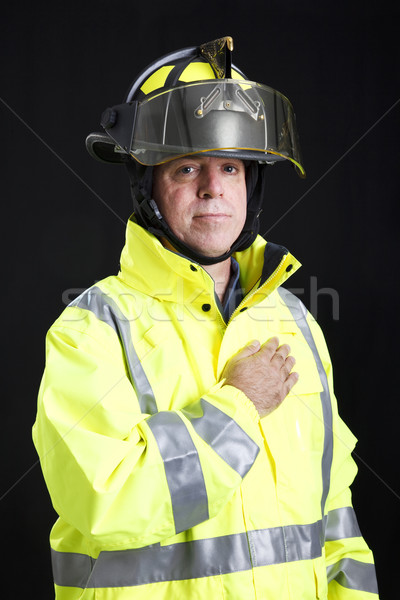 Firefighter - Hand on Heart Stock photo © lisafx