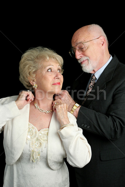 Segít kész jóképű idős pár különleges alkalom nő Stock fotó © lisafx