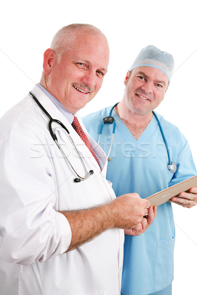 Friendly Medical Team with Chart Stock photo © lisafx