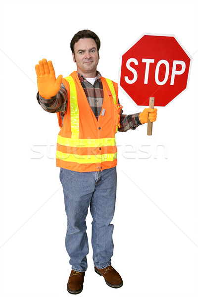 Crossing Guard Full Body Isolated Stock photo © lisafx