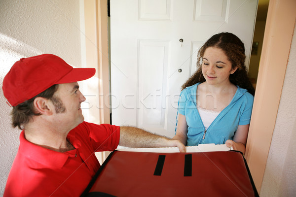 Pizza Delivery at Home Stock photo © lisafx