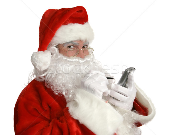 Santa's Nice List on PDA Stock photo © lisafx
