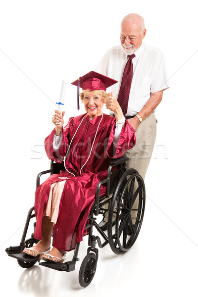 Disabled Senior Lady Graduates with Honors Stock photo © lisafx
