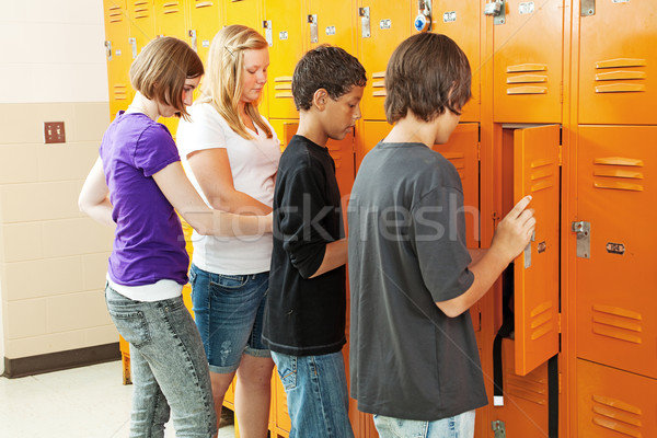 Teens at Lockers Stock photo © lisafx