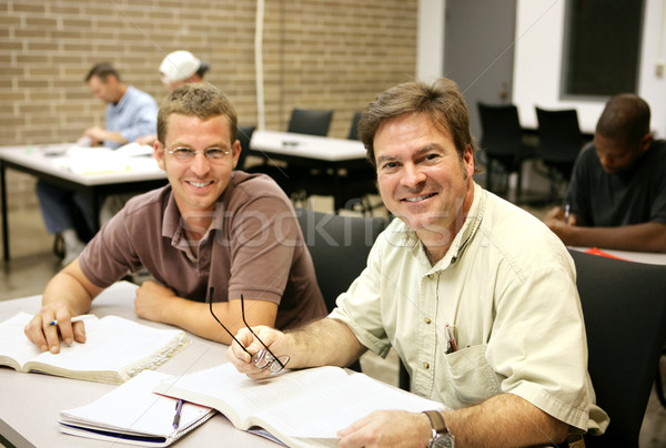 Stock foto: Erwachsenen · Studenten · Klasse · freundlich · glücklich · Erwachsenenbildung