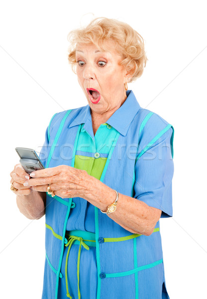 Senior Woman - Shocking Text Stock photo © lisafx