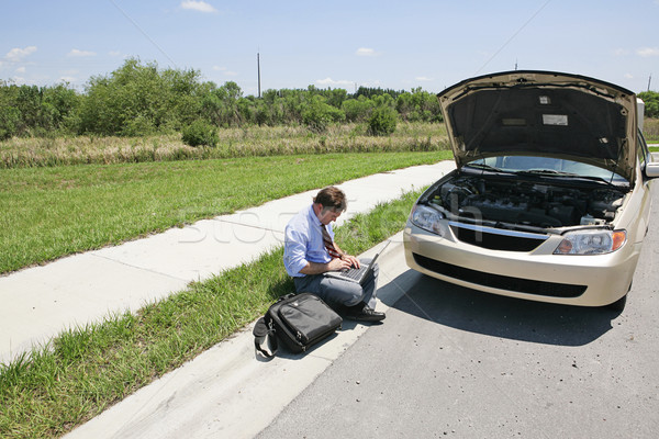 自動車の 水平な 表示 男 作業 サイド ストックフォト © lisafx