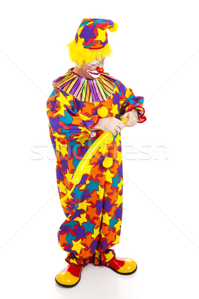Clown Twisting Balloon Animal Stock photo © lisafx