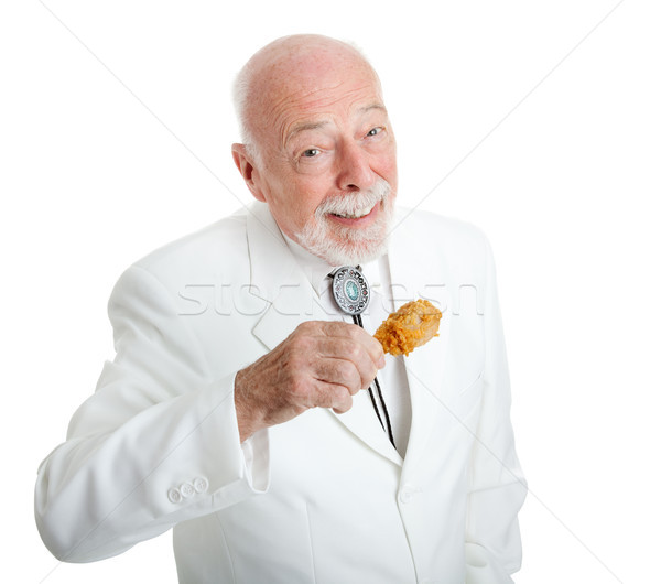 Southern Gentleman Eats Fried Chicken Stock photo © lisafx