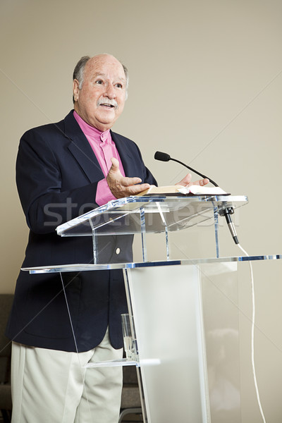 Minister kościoła Biblii osoby uśmiechnięty radości Zdjęcia stock © lisafx